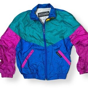 Vintage 90s Members Only Colorblock Windbreaker Jacket youth kids small